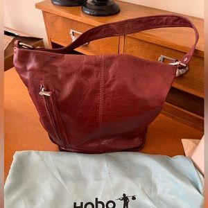 Leather Hobo brand shoulder bag